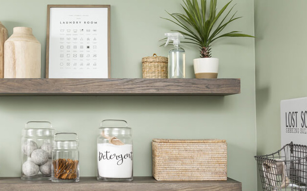After Labeled Laundry Detergent Glass Jar