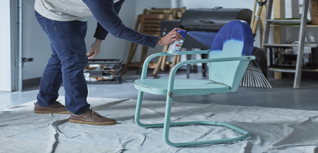 A blue chair