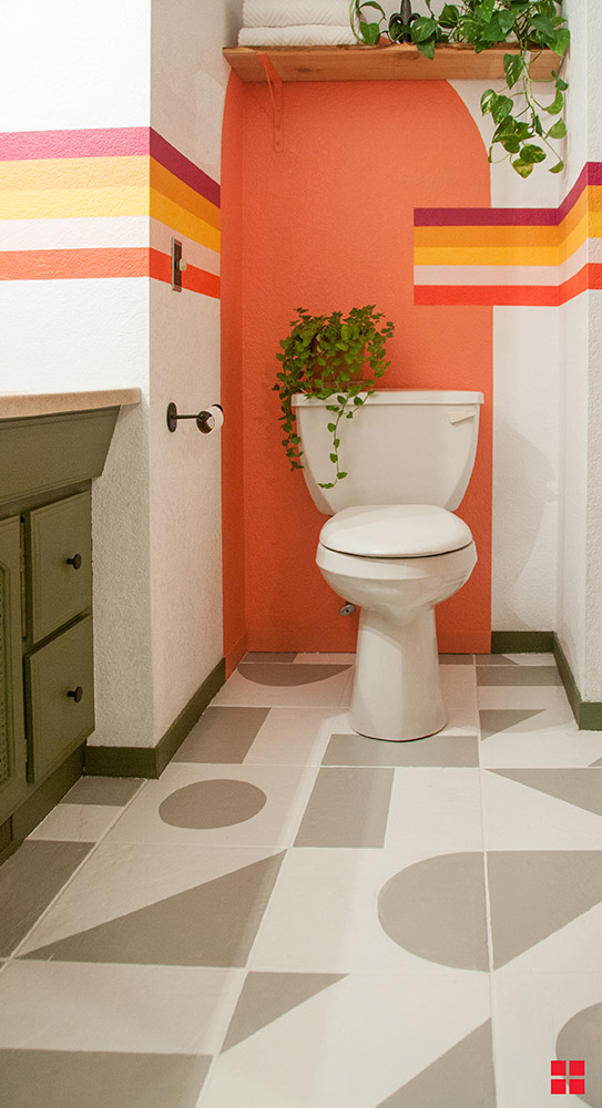 Painted Bathroom Floor