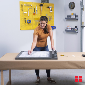 Magnetic Chalkdboard with Key Hooks