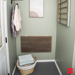 Folding Shelf Closed Flat On The Wall 