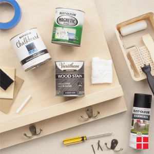 Magnetic Chalkdboard with Key Hooks