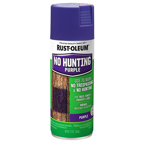 No Hunting Purple Spray Paint
