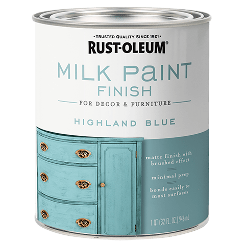 Rust-Oleum Milk Piant Finish Highland Blue Brush On Paint