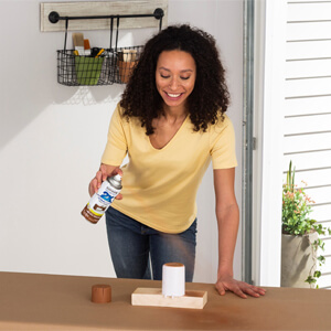 Painting Pencil Cup With Painters Touch 2X Ultra Cover Spray Paint