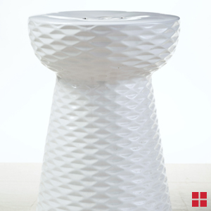 White garden stool