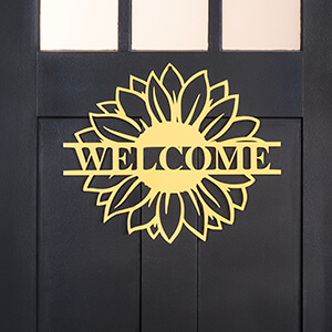 Sunflower Welcome Sign