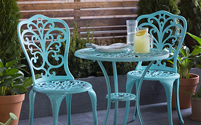 Turquoise Bistro Table