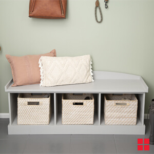 Mud Room Painted Bench After