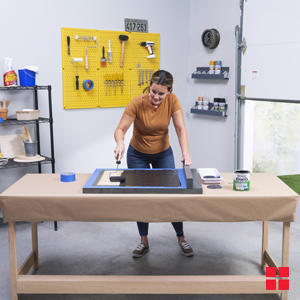 Magnetic Chalkdboard with Key Hooks