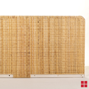 Unpainted wicker headboard