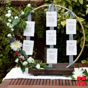 DIY Wedding Hula-Hoop Seating Chart