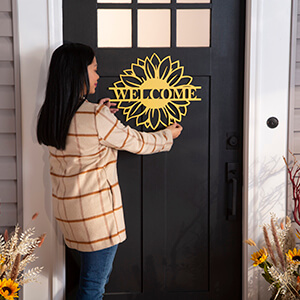 Sunflower Welcome Sign