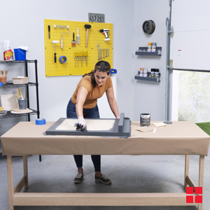 Magnetic Chalkdboard with Key Hooks